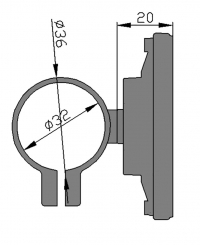 схема розміри кріплення дисплея